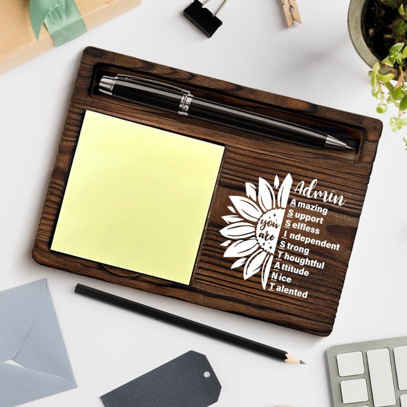 QODMGD Admin Assistant Gifts for Women, Inspirational Gift for Secretary Admin Assistant, Admins Sticky Note Holder for Office Desk Decor - Image 4